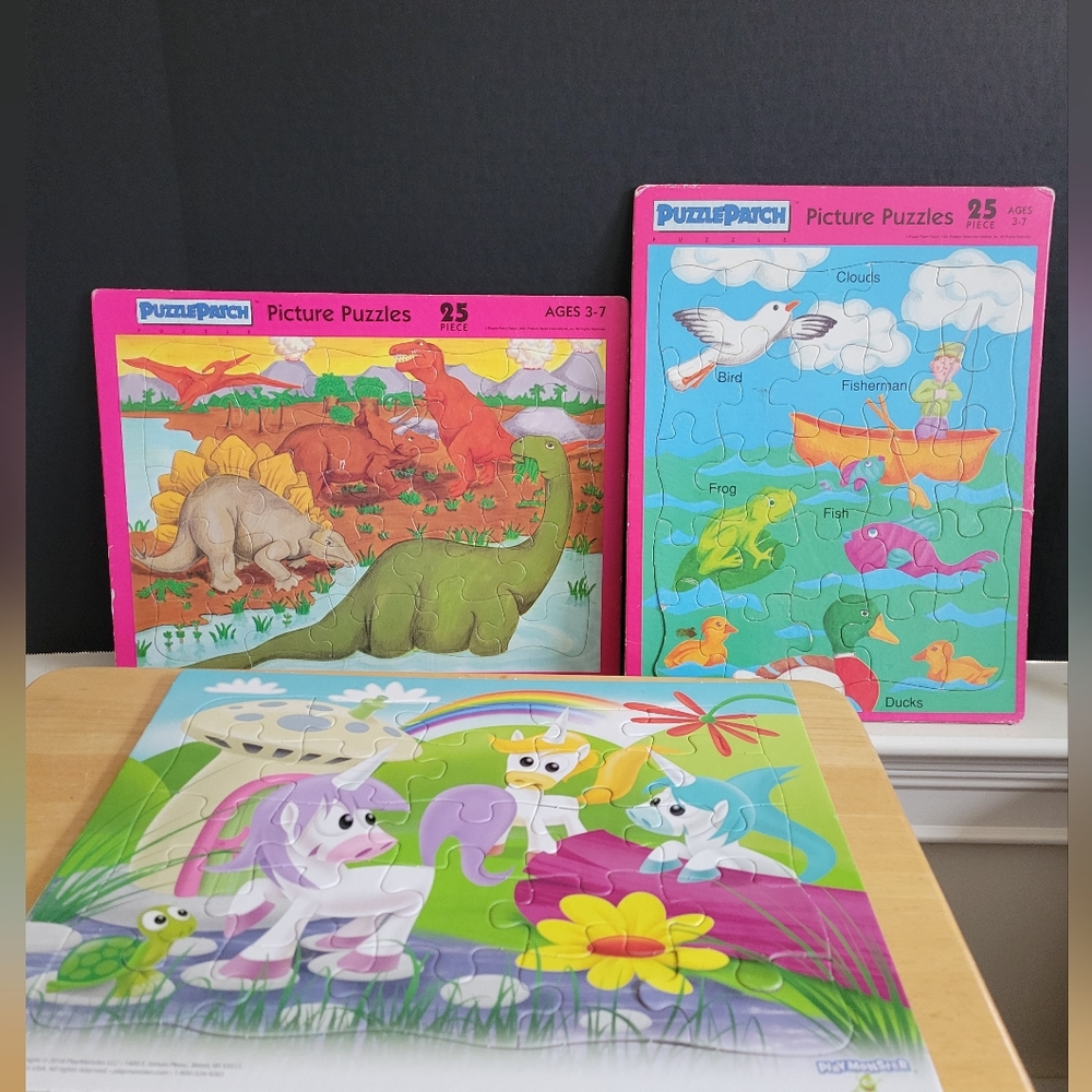 Set of 3 Children's Picture Puzzles